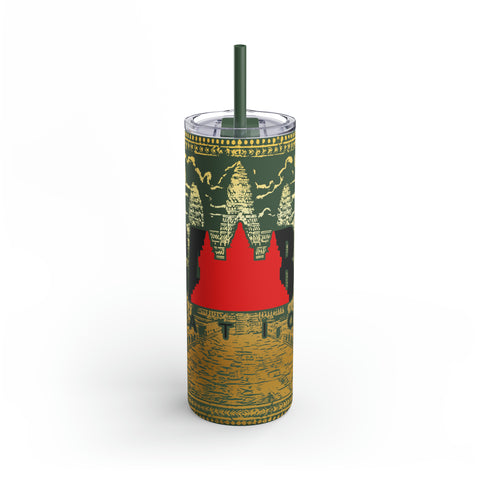 Image of Limited Edition Cambo Nation Golden Angkor Wat - Maars Maker Skinny Matte Tumbler, 20oz
