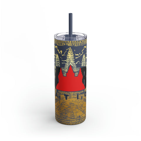 Image of Limited Edition Cambo Nation Golden Angkor Wat - Maars Maker Skinny Matte Tumbler, 20oz