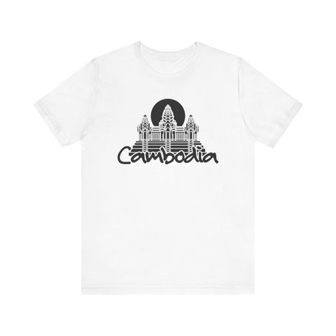 Image of Cambodia with Angkor | Black Font