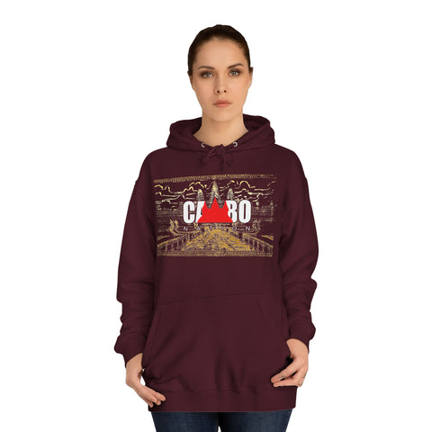 Image of Limited Edition Cambo Nation logo with golden Angkor Watt Premium cozy hoodie