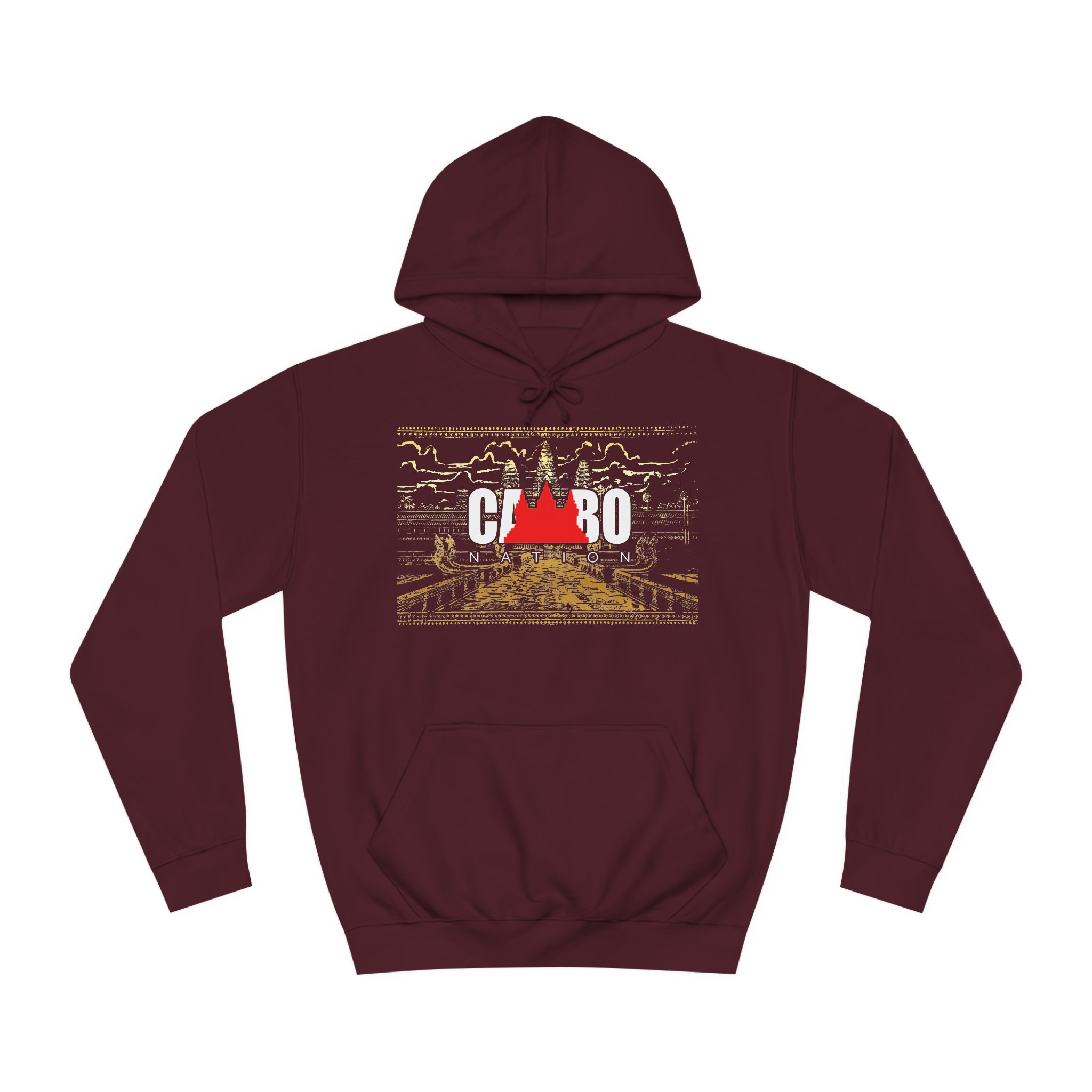 Limited Edition Cambo Nation logo with golden Angkor Watt Premium cozy hoodie