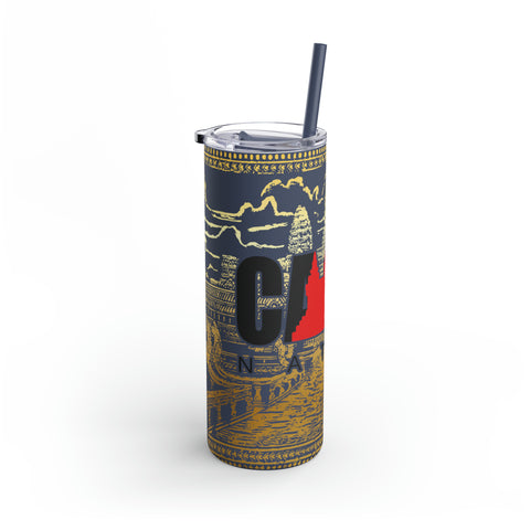 Image of Limited Edition Cambo Nation Golden Angkor Wat - Maars Maker Skinny Matte Tumbler, 20oz