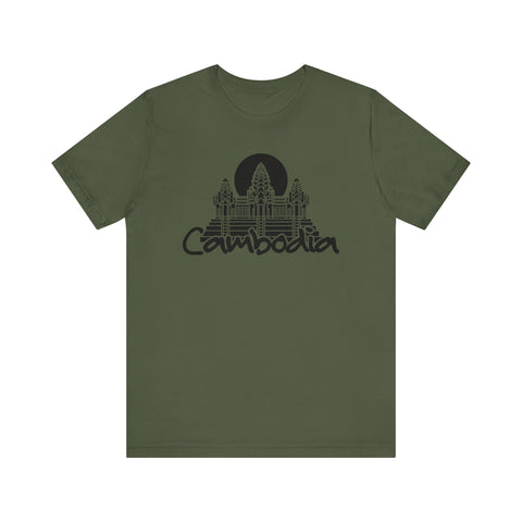 Image of Cambodia with Angkor | Black Font