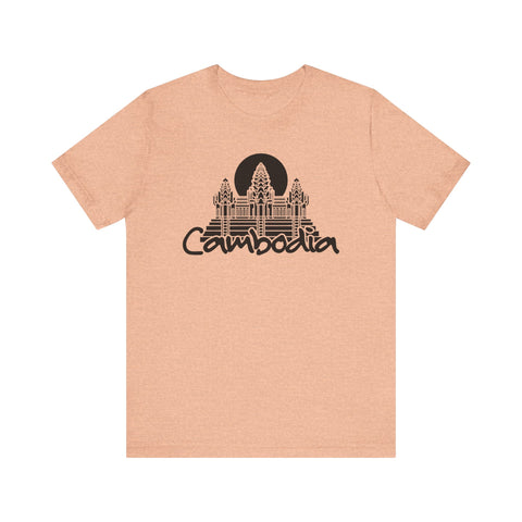 Image of Cambodia with Angkor | Black Font