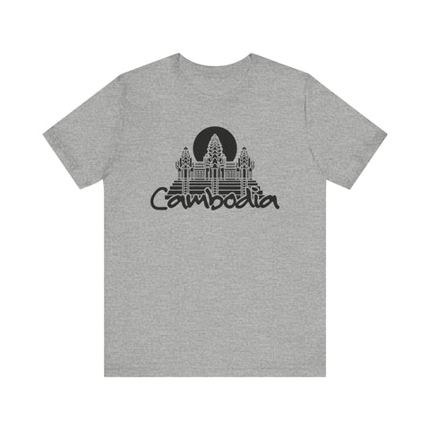 Image of Cambodia with Angkor | Black Font