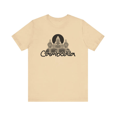 Image of Cambodia with Angkor | Black Font