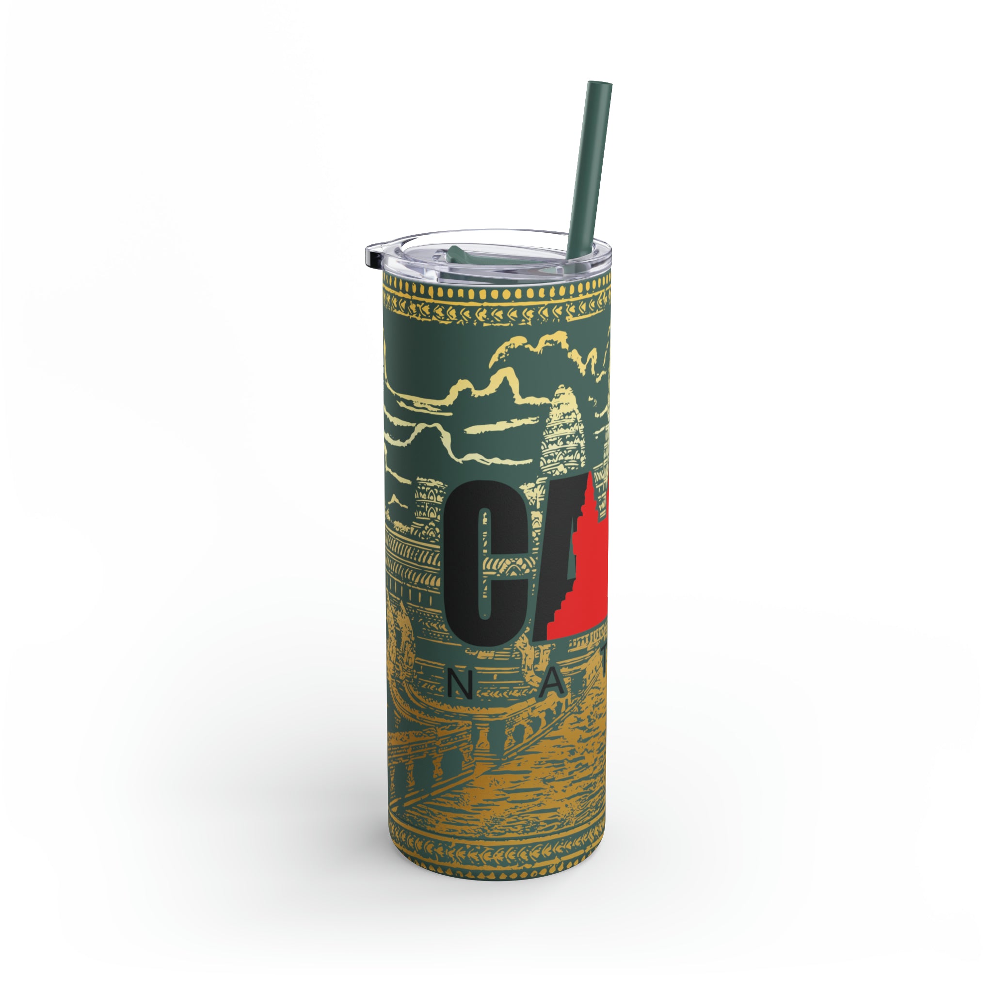 Limited Edition Cambo Nation Golden Angkor Wat - Maars Maker Skinny Matte Tumbler, 20oz