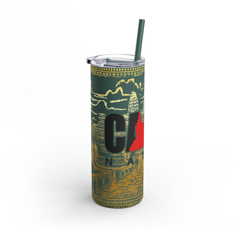 Image of Limited Edition Cambo Nation Golden Angkor Wat - Maars Maker Skinny Matte Tumbler, 20oz