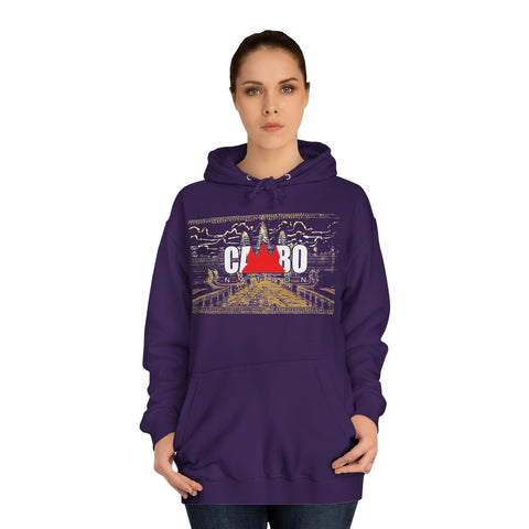 Image of Limited Edition Cambo Nation logo with golden Angkor Watt Premium cozy hoodie