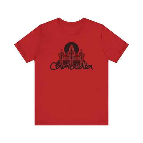 Image of Cambodia with Angkor | Black Font