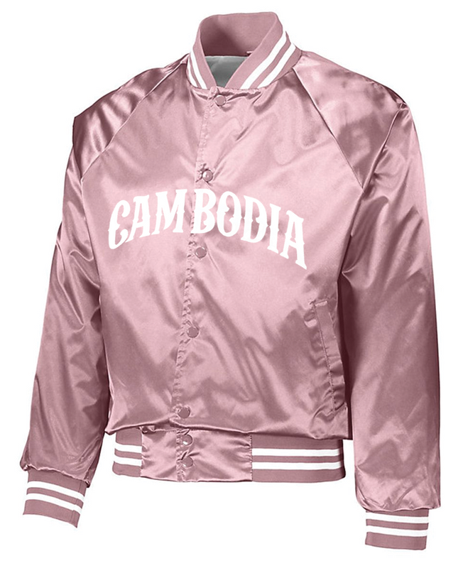 Satin Baseball Cambodia Jacket