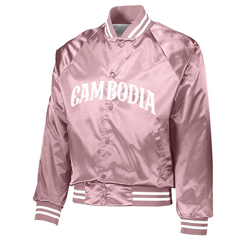 Image of Satin Baseball Cambodia Jacket