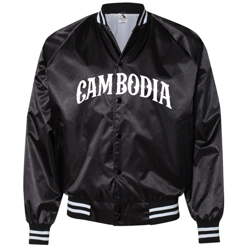 Image of Satin Baseball Cambodia Jacket