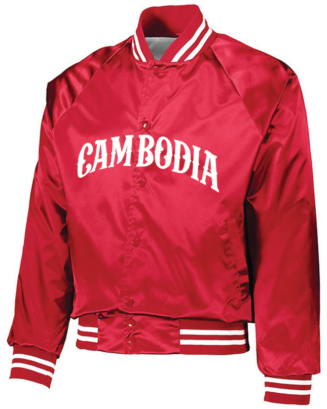 Satin Baseball Cambodia Jacket