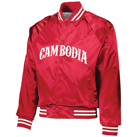 Image of Satin Baseball Cambodia Jacket