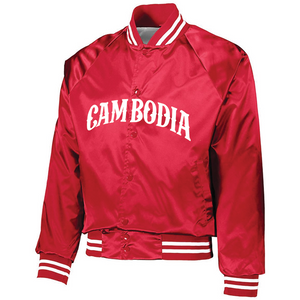 Satin Baseball Cambodia Jacket