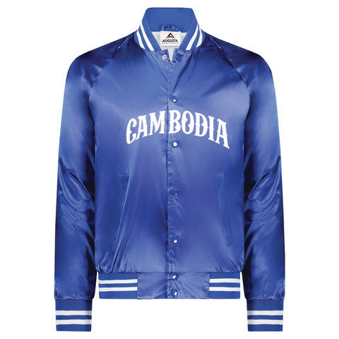 Image of Satin Baseball Cambodia Jacket